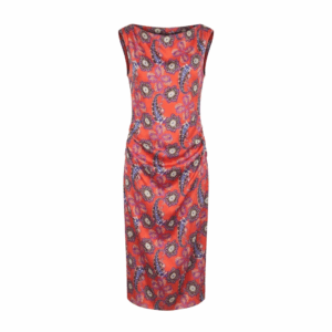 Silk Printed Midi Dress - 36